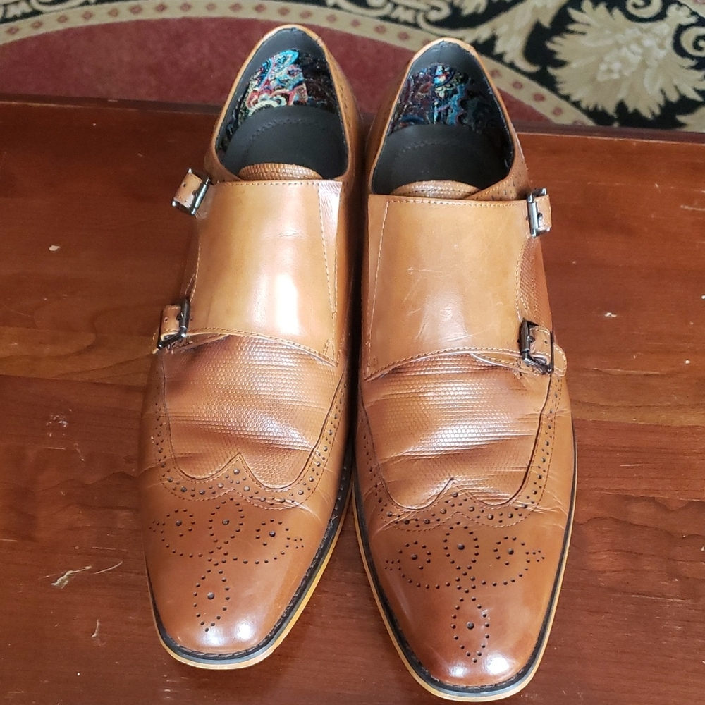 Stacy Adams Brown Double Monk Strap Oxfords